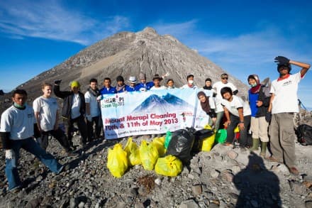 Reinigung des Mount Merapi
