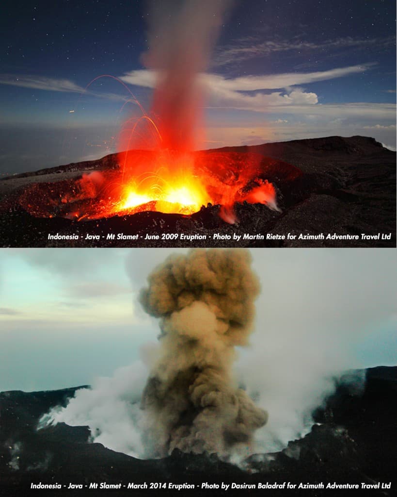 Eruption des Vulkans Slamet